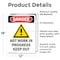 Signmission Hot Surface Sign, 18 in H x 12 in W, Vinyl Decal, Hot Work In Progress Keep Out OS-2PACK-DS-D-1218-V-1365 - alternate 2